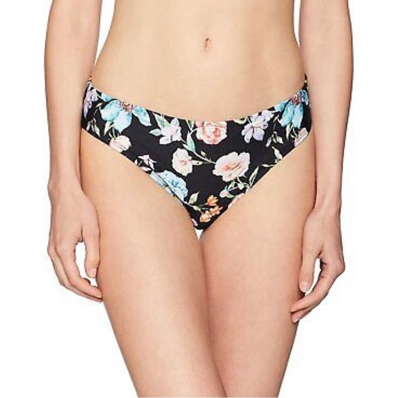 Kenneth Cole Reaction Black Multi Jardin Printed Bikini Bottoms - Picture 4 of 10